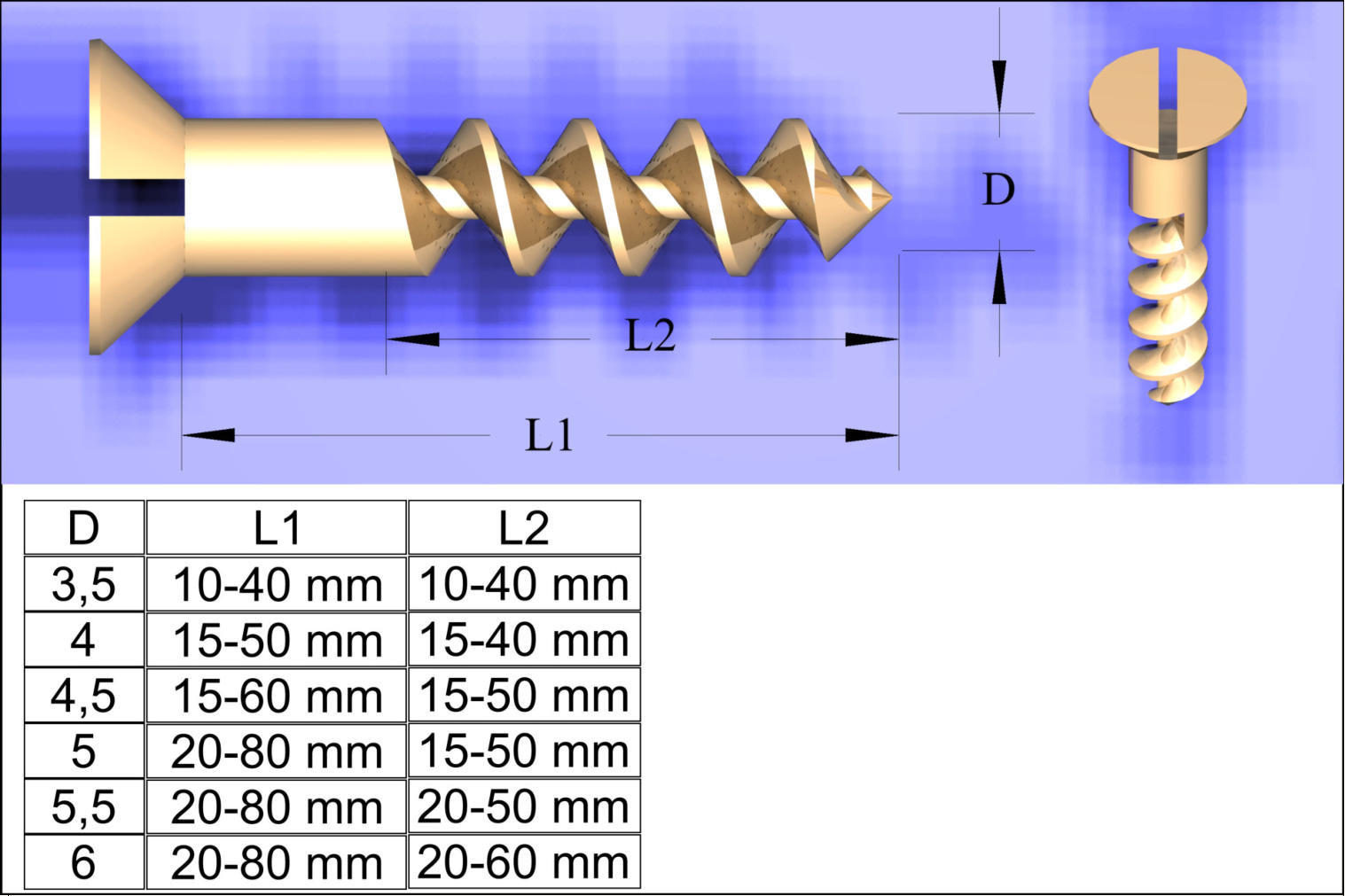 Senkkopfholzschraube